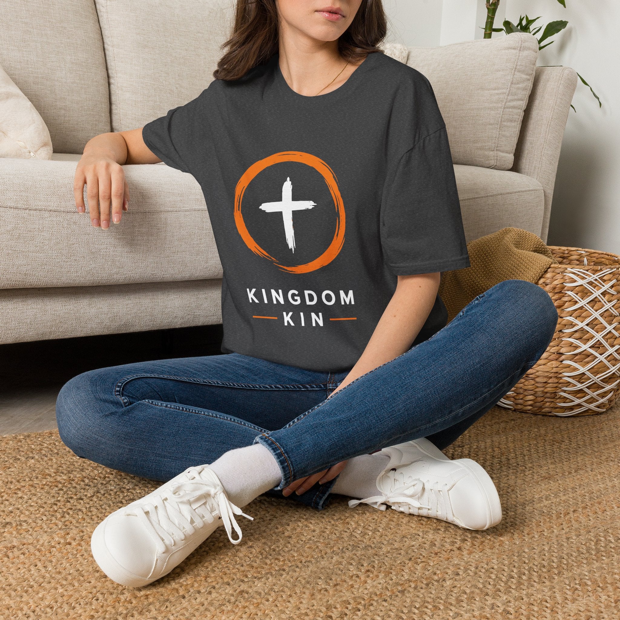 Kingdom Kin "ORANGE/WHITE" UNISEX T-Shirt