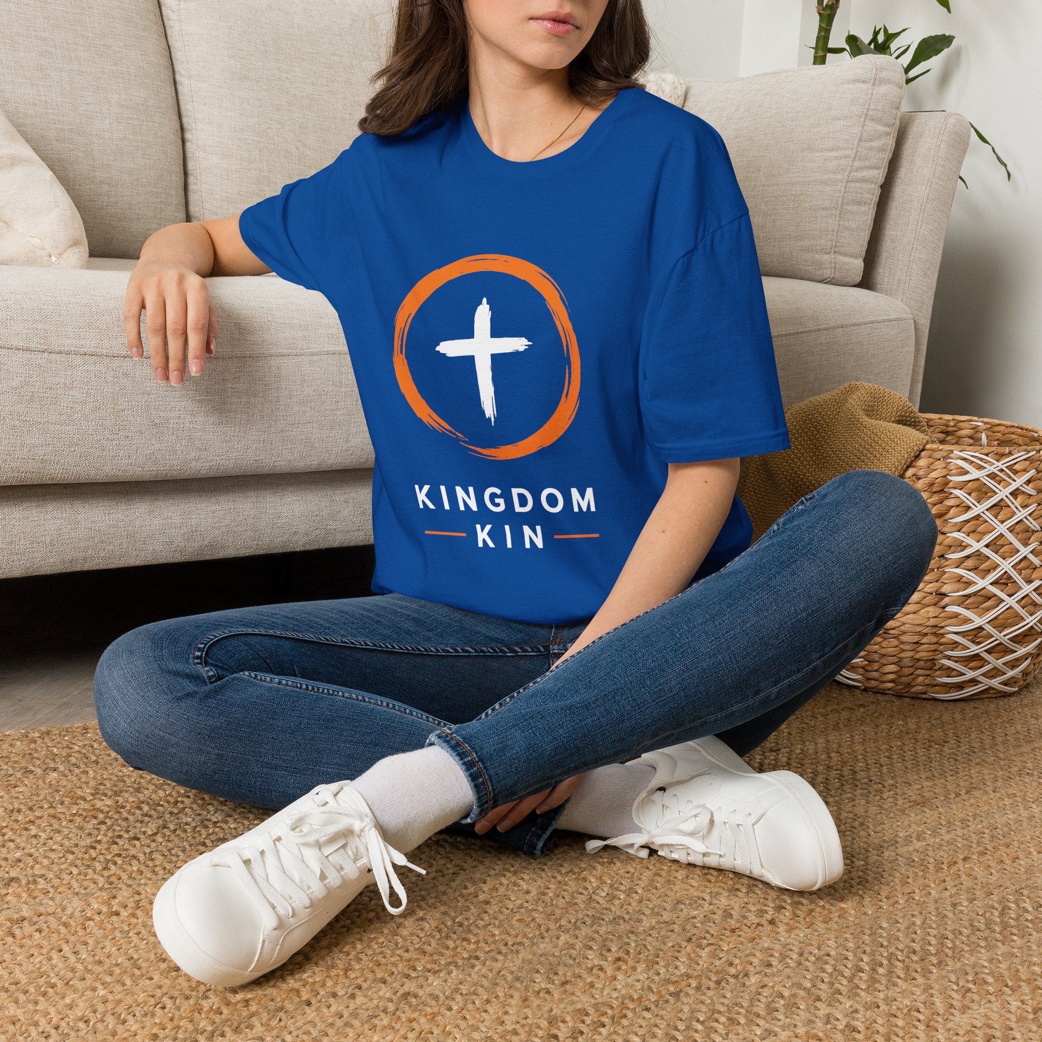 Kingdom Kin "ORANGE/WHITE" UNISEX T-Shirt