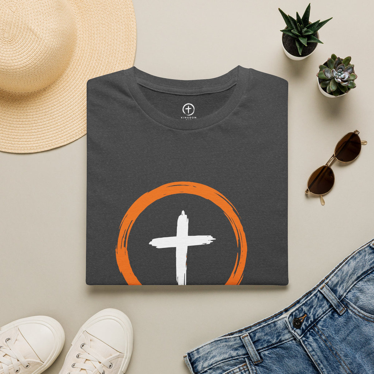 Kingdom Kin "ORANGE/WHITE" UNISEX T-Shirt