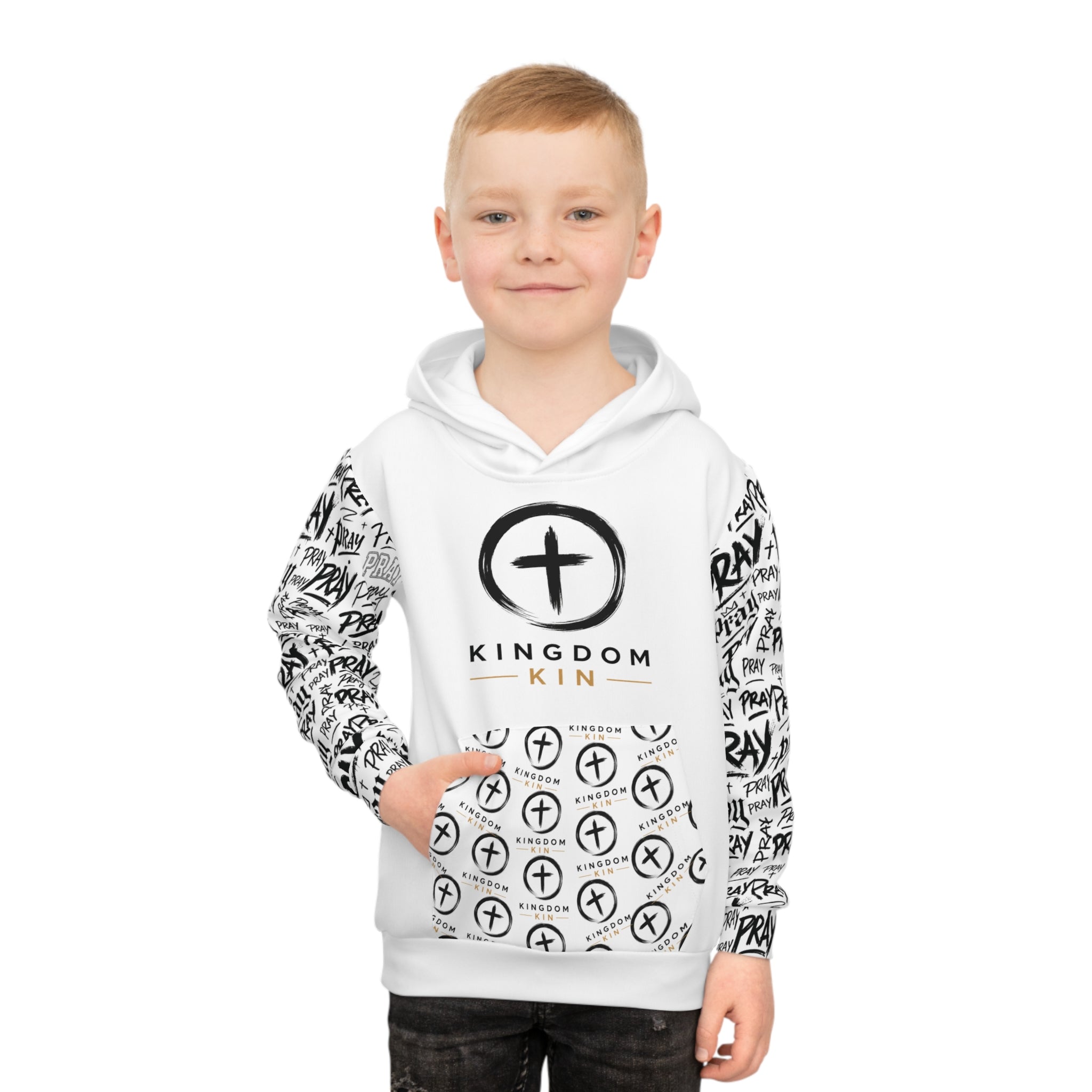Kingdom Kid Prayer Hoodie — Children's All-Over Print Hoodie