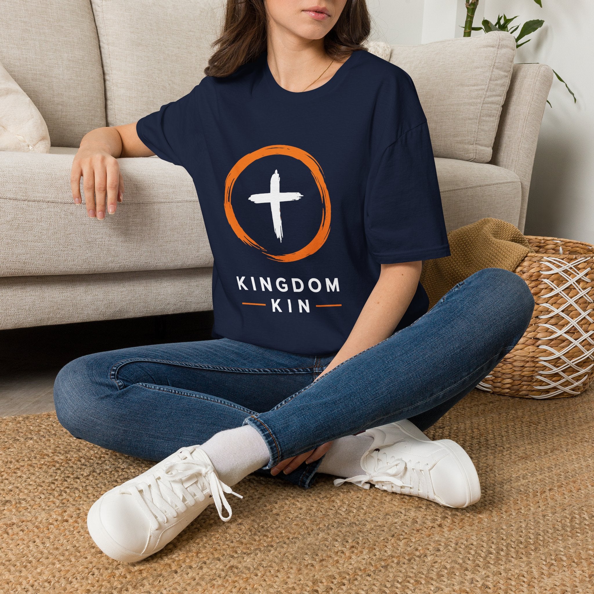 Kingdom Kin "ORANGE/WHITE" UNISEX T-Shirt