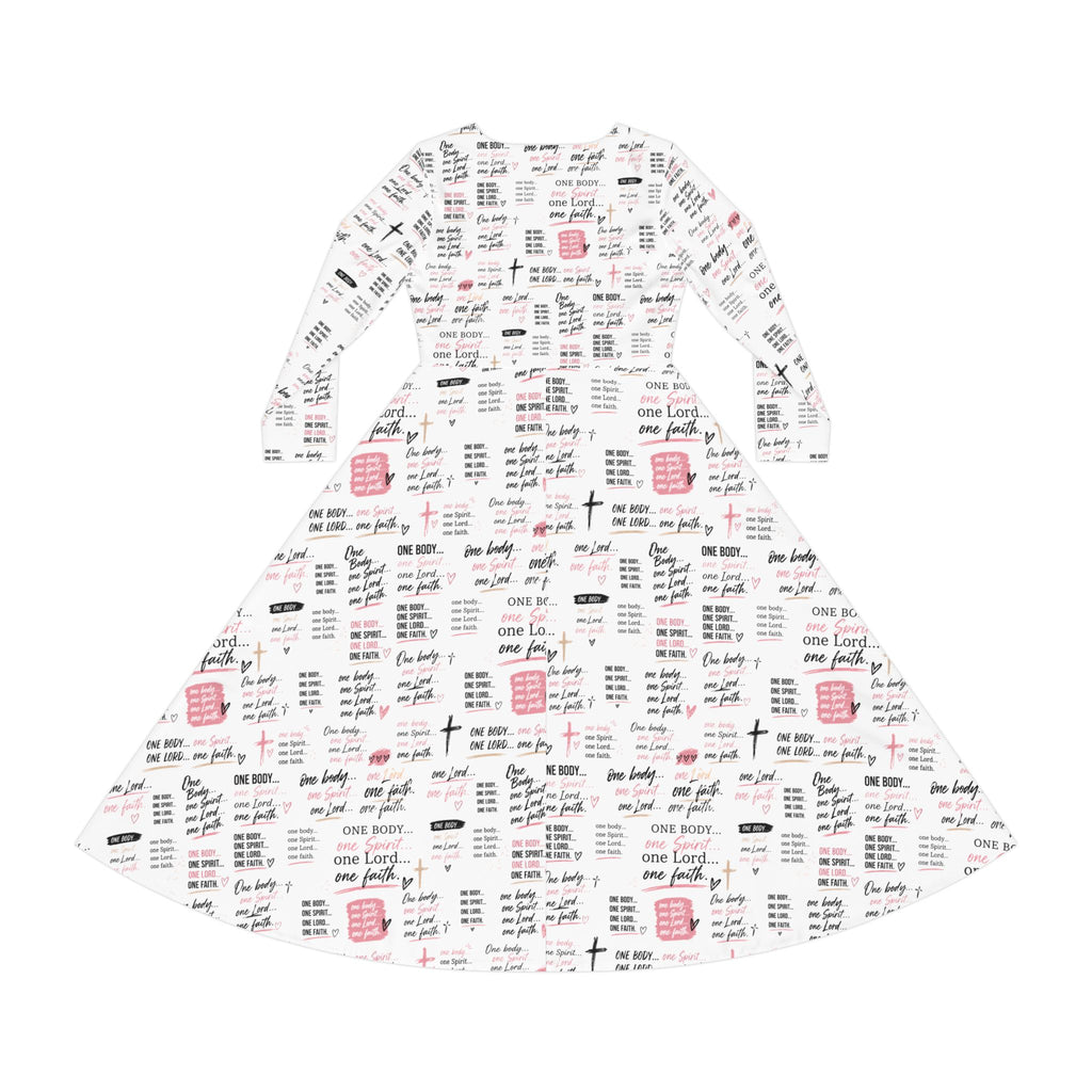 One Body dress with Pray across the front