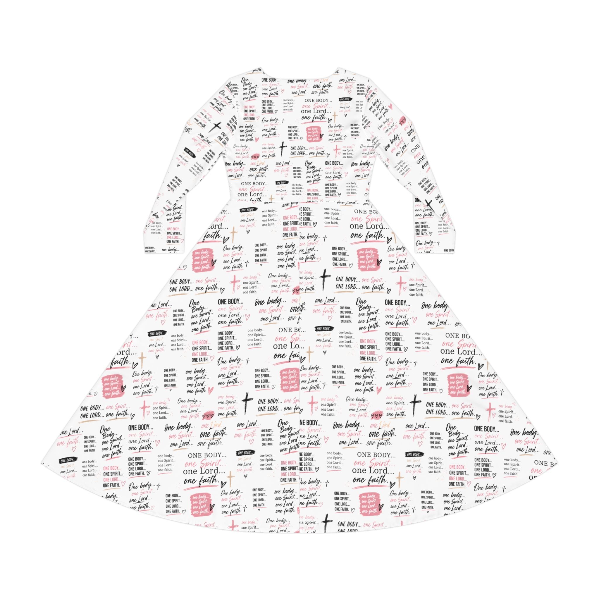 One Body dress with Pray across the front