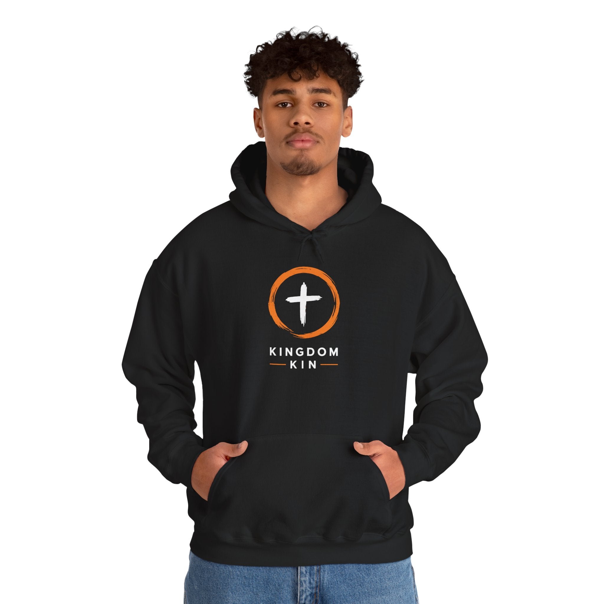 Kingdom Kin "ORANGE/WHITE" UNISEX HOODIE