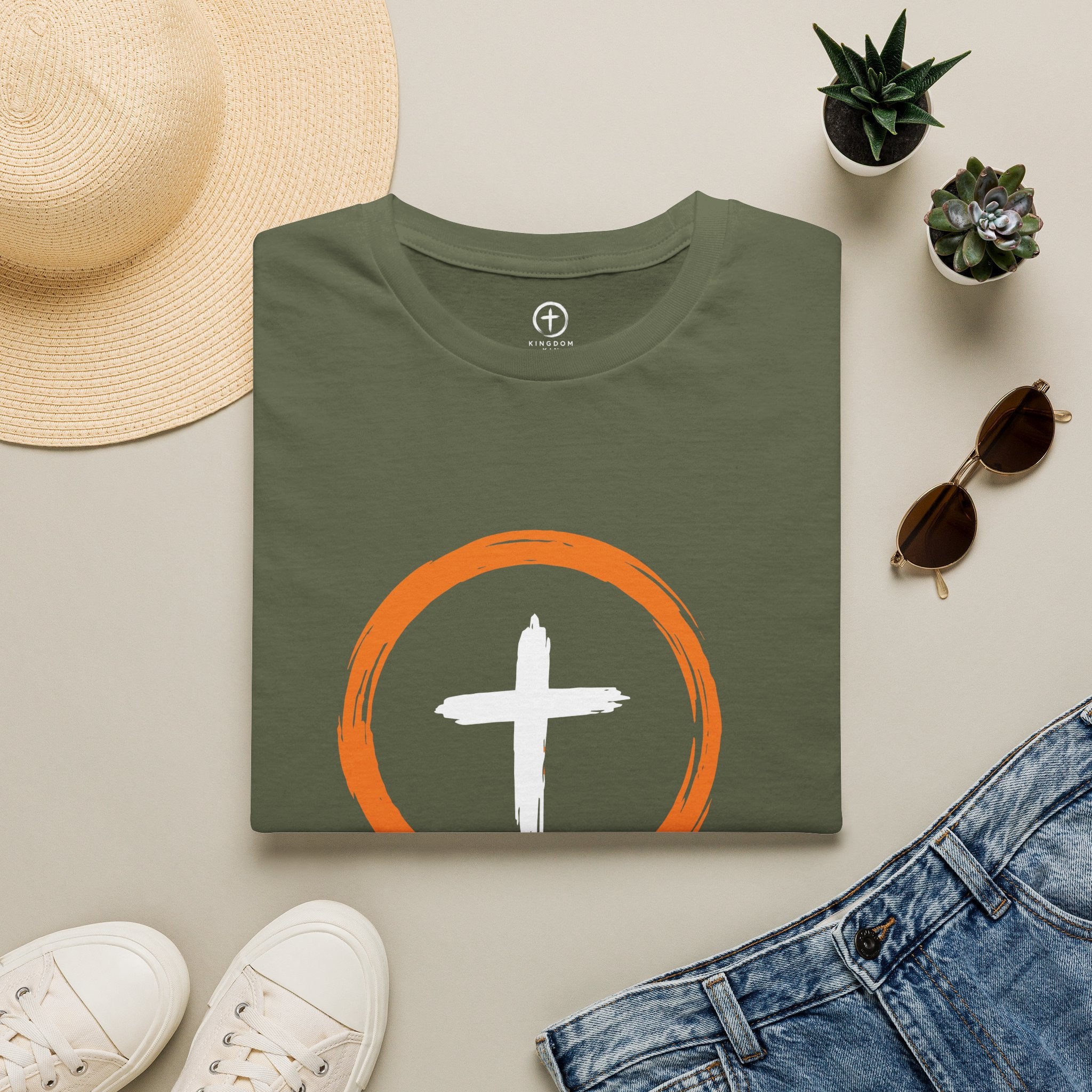 Kingdom Kin "ORANGE/WHITE" UNISEX T-Shirt