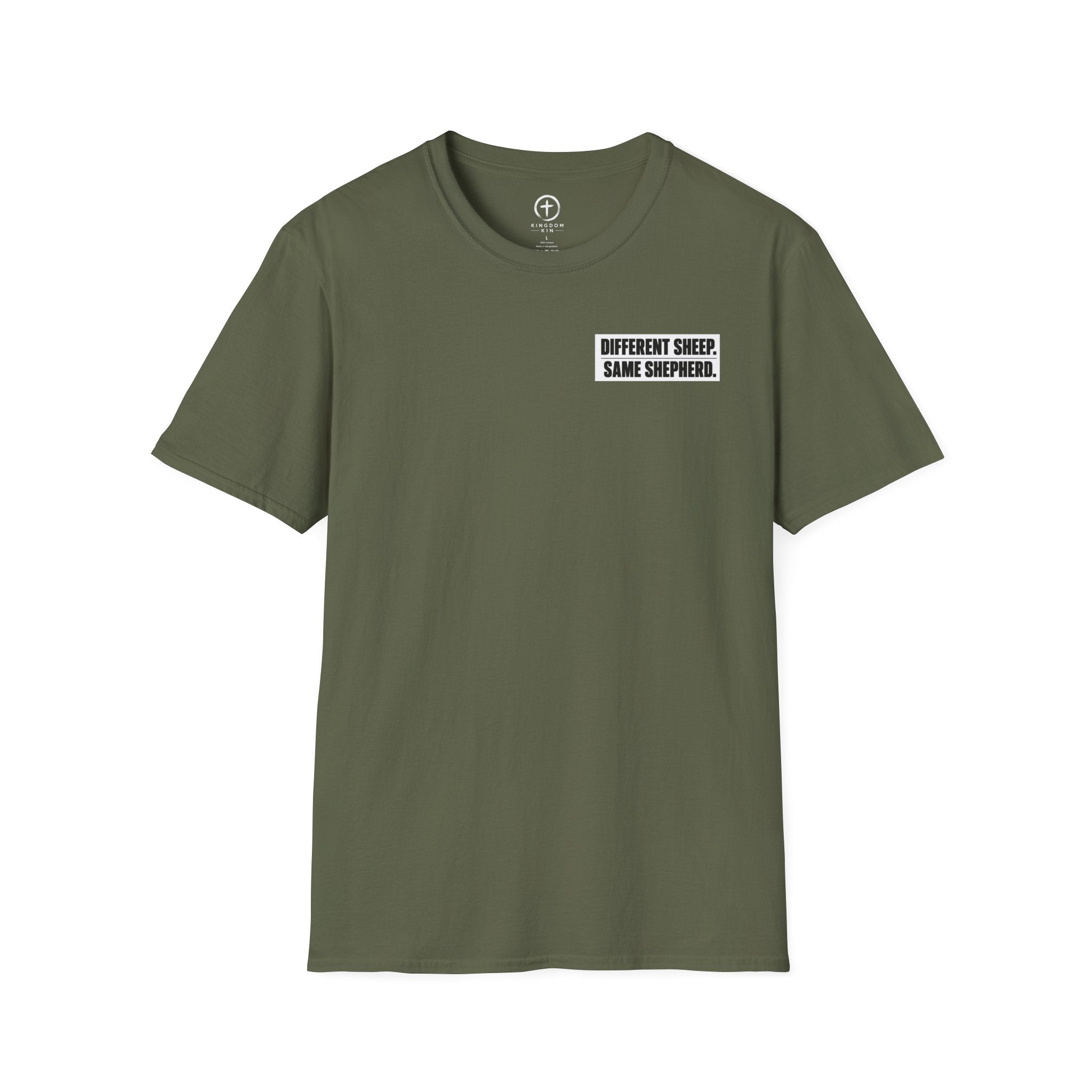 "Different Sheep. Same Shepherd." Minimal Tee