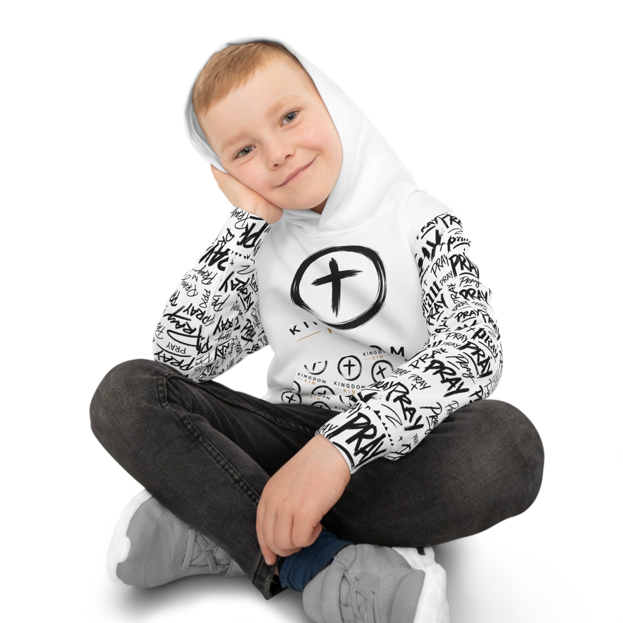 Kingdom Kid Prayer Hoodie — Children's All-Over Print Hoodie