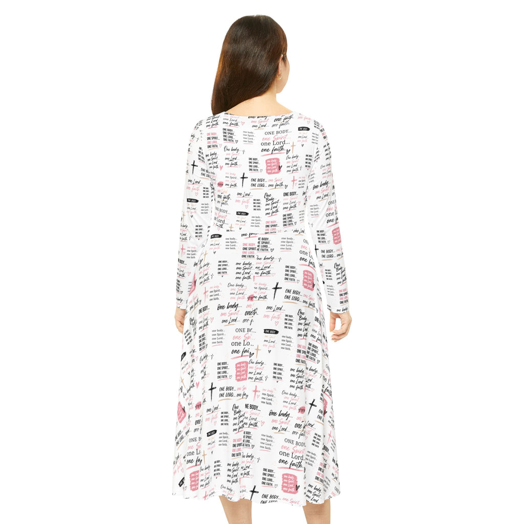 One Body dress with Pray across the front