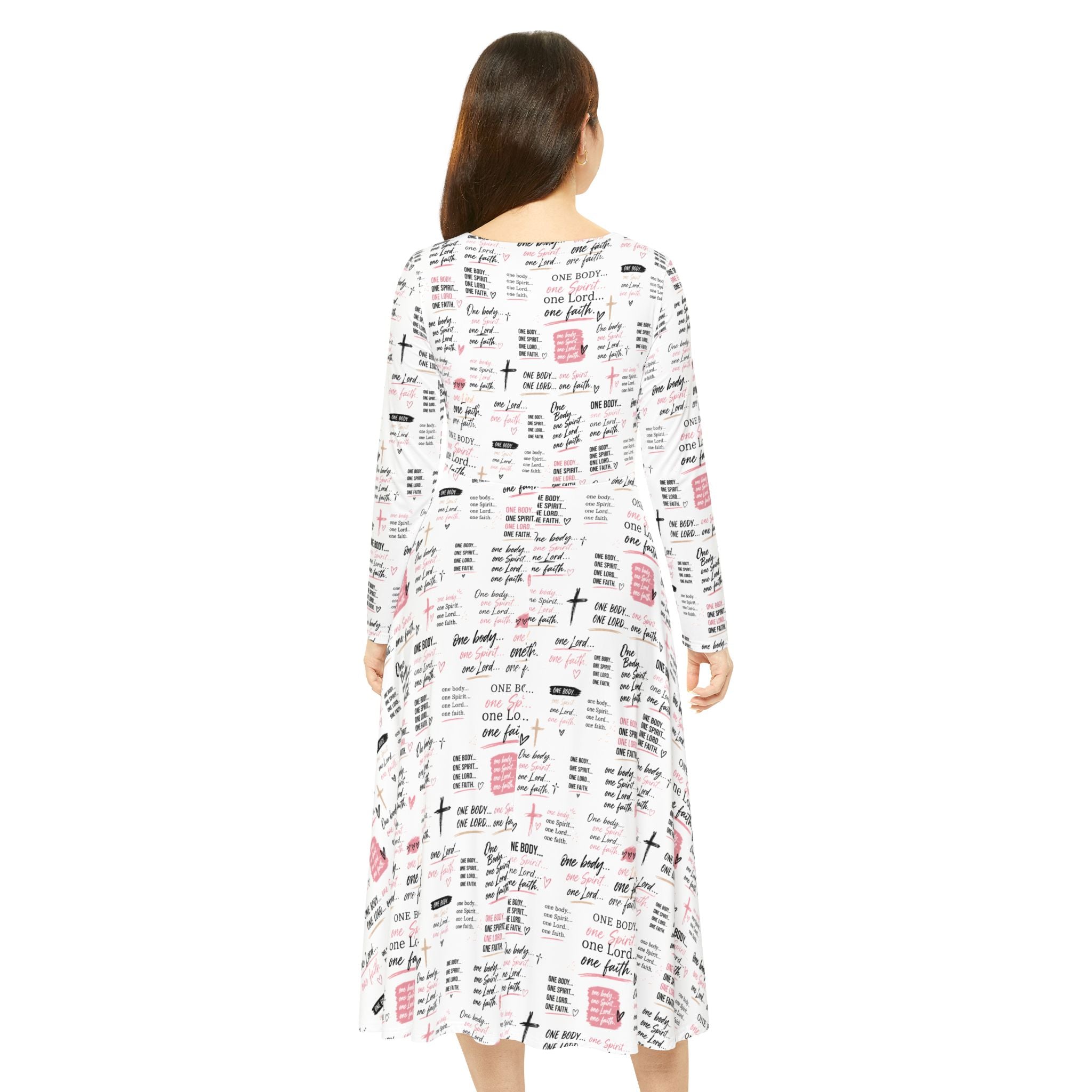 One Body dress with Pray across the front