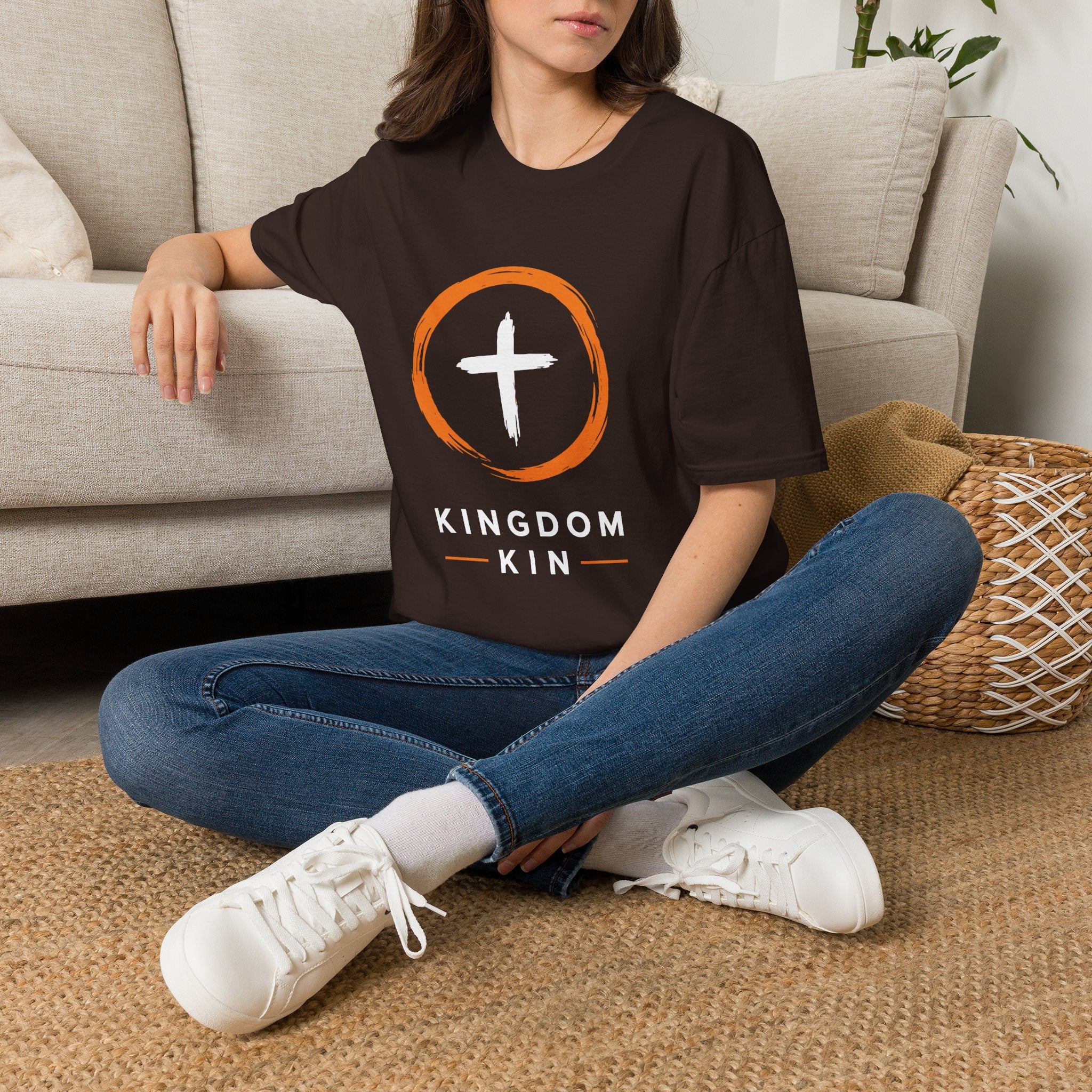 Kingdom Kin "ORANGE/WHITE" UNISEX T-Shirt