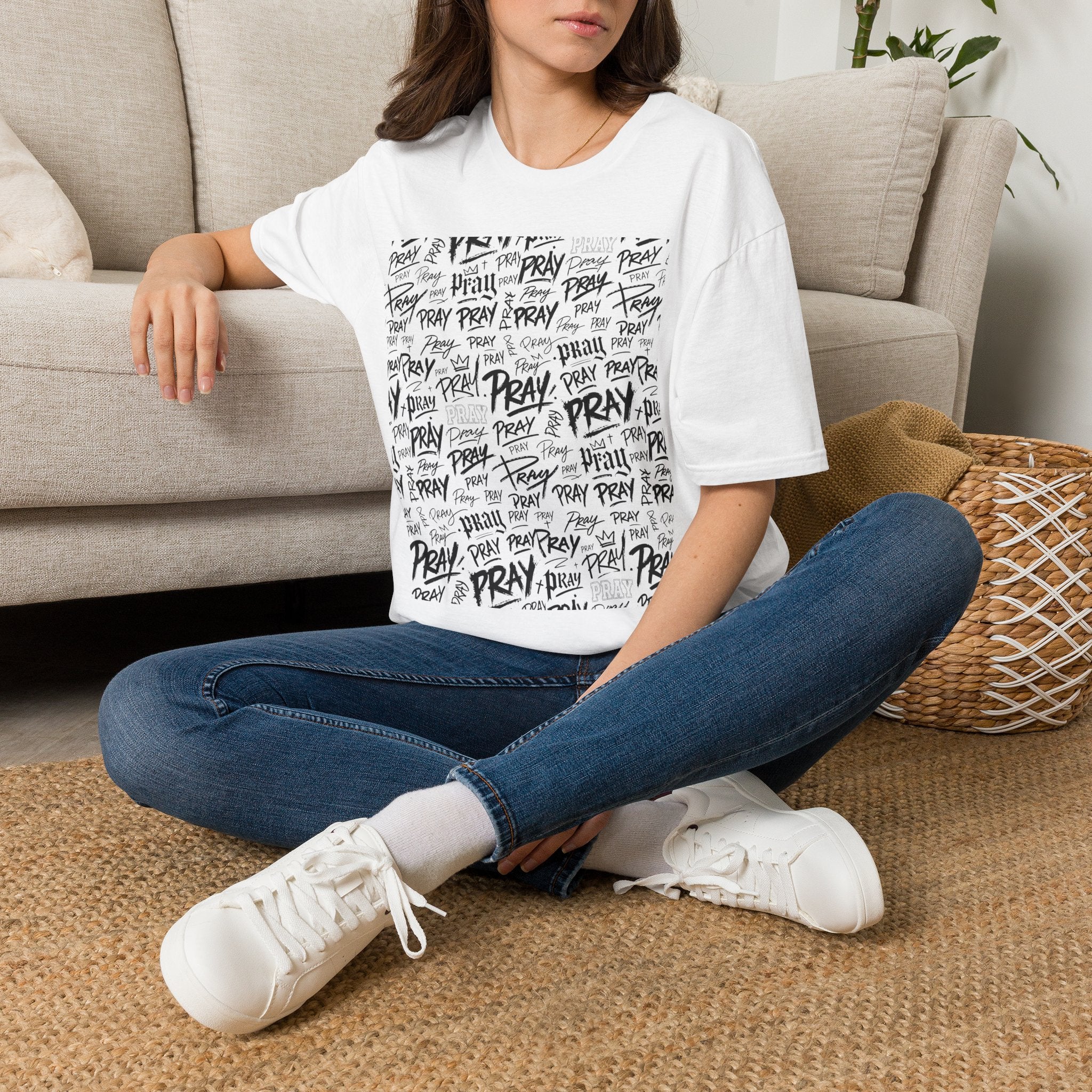 PRAY ALL OVER T SHIRT