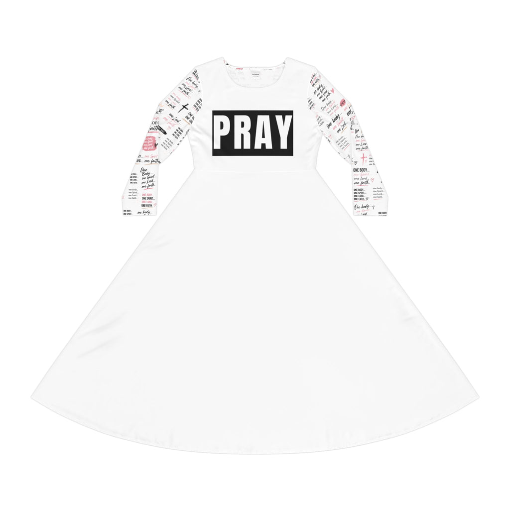 One Body dress with Pray across the front