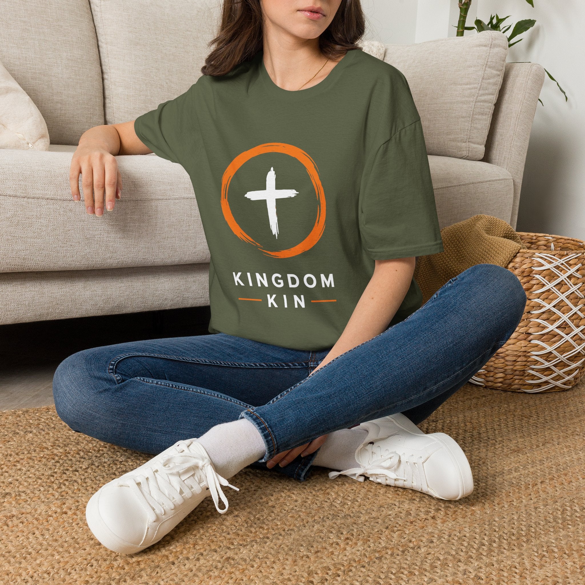 Kingdom Kin "ORANGE/WHITE" UNISEX T-Shirt