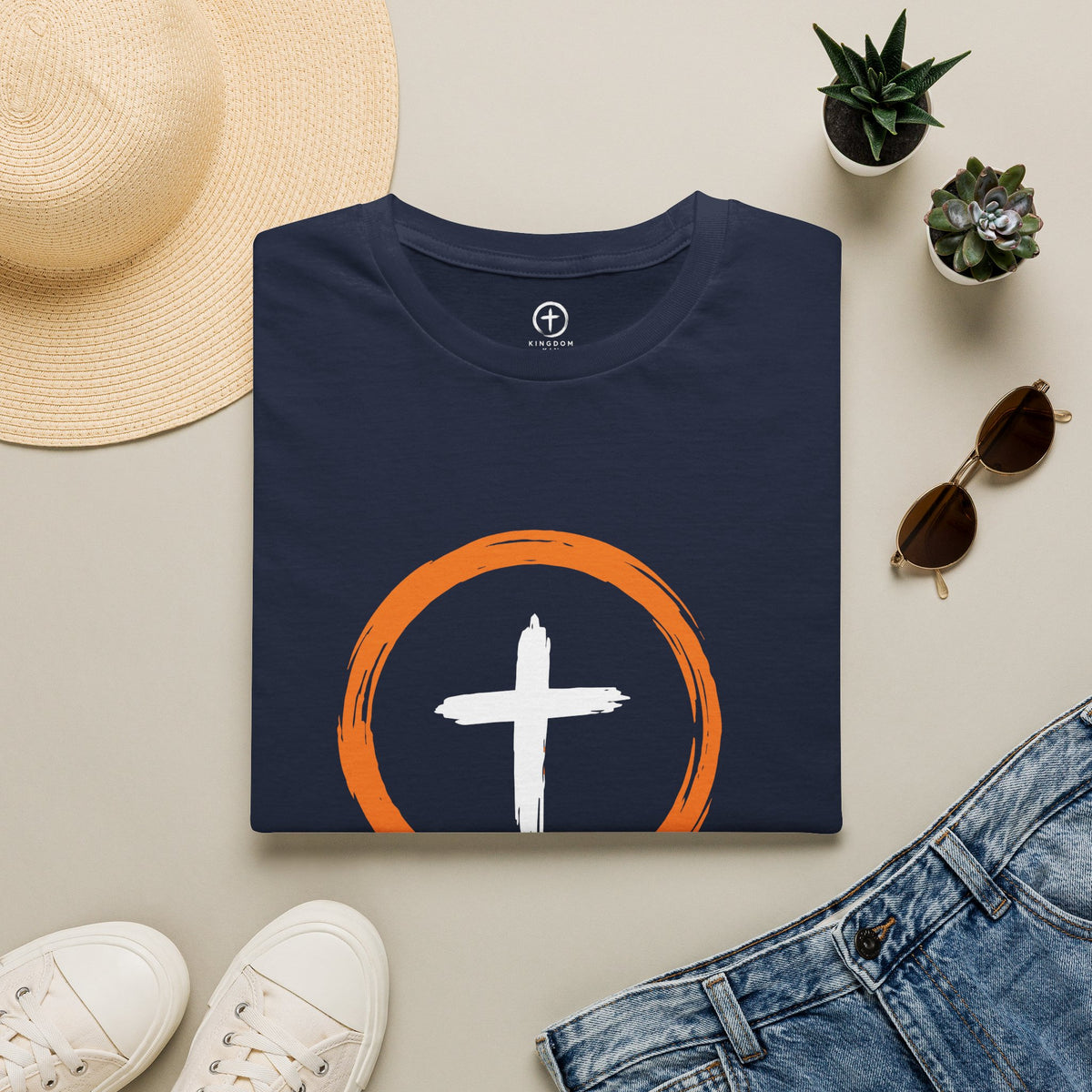 Kingdom Kin "ORANGE/WHITE" UNISEX T-Shirt